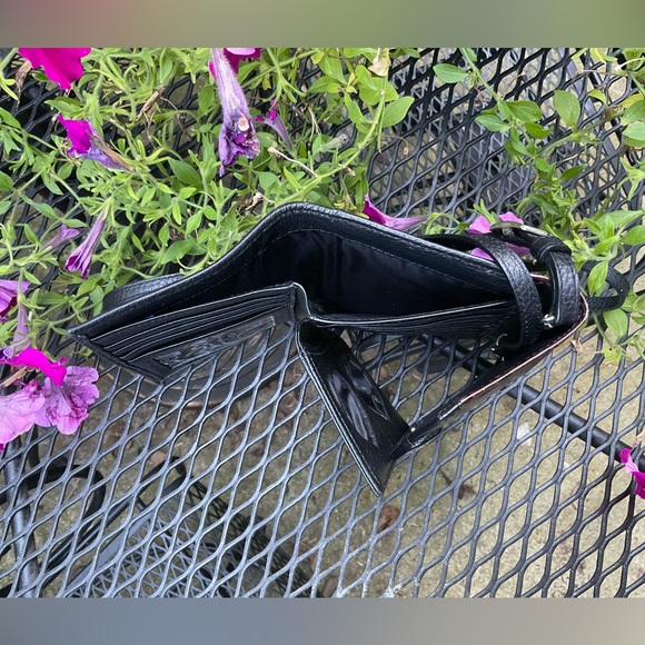 Cute Brighton Black & Brown Silver Heart & Hardware Removable Strap Wallet Bag! - Picture 10 of 16